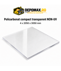 Policarbonat compact transparent NON-UV 4 x 2050 x 3050 mm